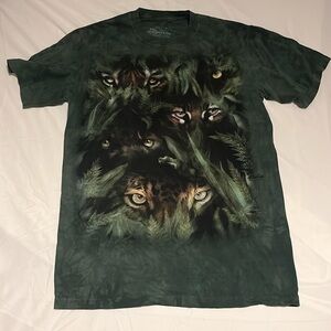 The Mountain Green Tye Dye Cat Eyes Shirt